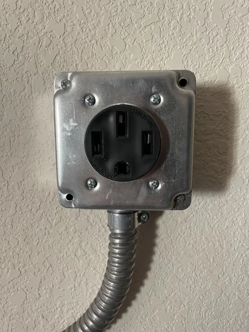 NEMA 14-50 outlet installed for Electrical Panel Upgrade in Lompoc